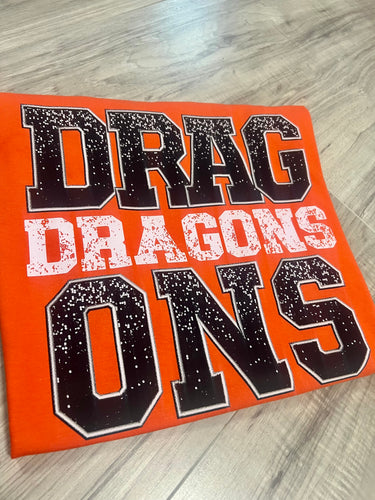 Dragons Faux Sequin and Embroidery Shirt